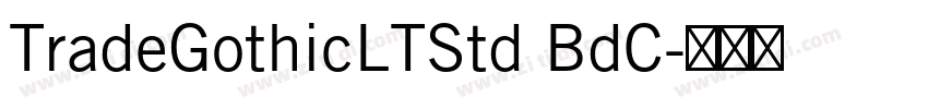 TradeGothicLTStd BdC字体转换